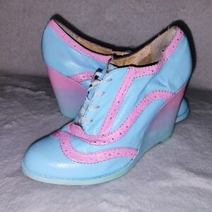 Steve Madden Pastel Blue and Pink Ombre Heel Wedges